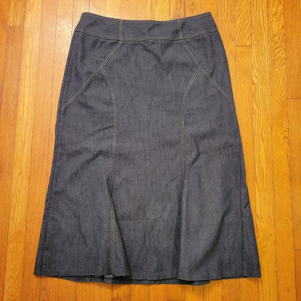 NYCC New‎ York Clothing Co Blue Jean Denim Skirt 16W Cotton Blend Stretch Modest